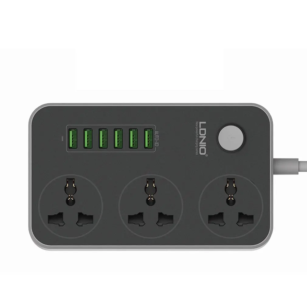3 розетки 6 Порты USB мощность полосы умный дом защита от переполнения топливом с