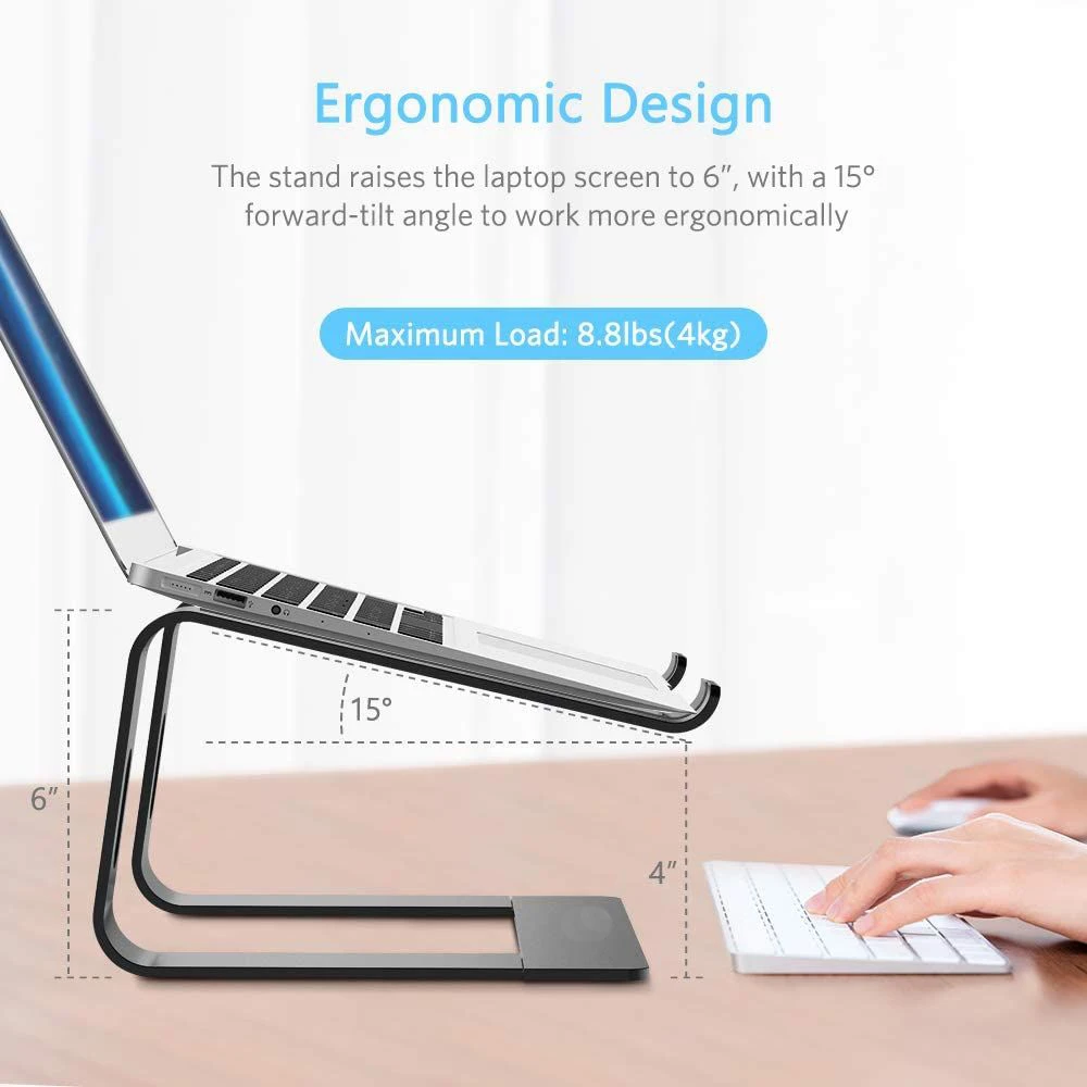 seenda vertical laptop stand ergonomic aluminum laptop computer stand laptop riser notebook holder stand macbook pro support free global shipping