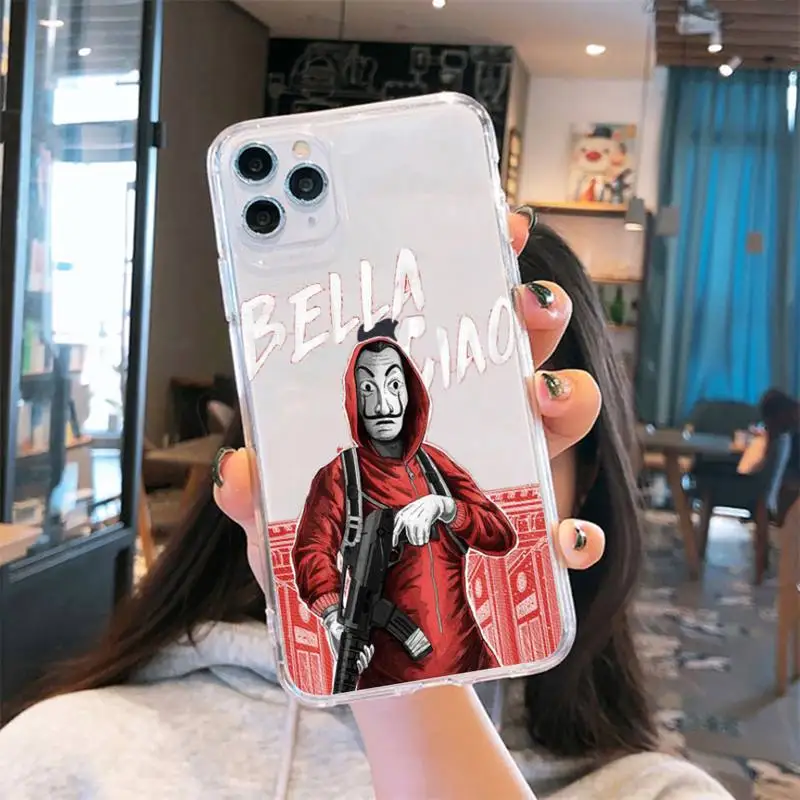 

Spain TV Money Heist House Paper Phone Case Transparent soft For iphone 5 5s 5c se 6 6s 7 8 11 12 plus mini x xs xr pro max