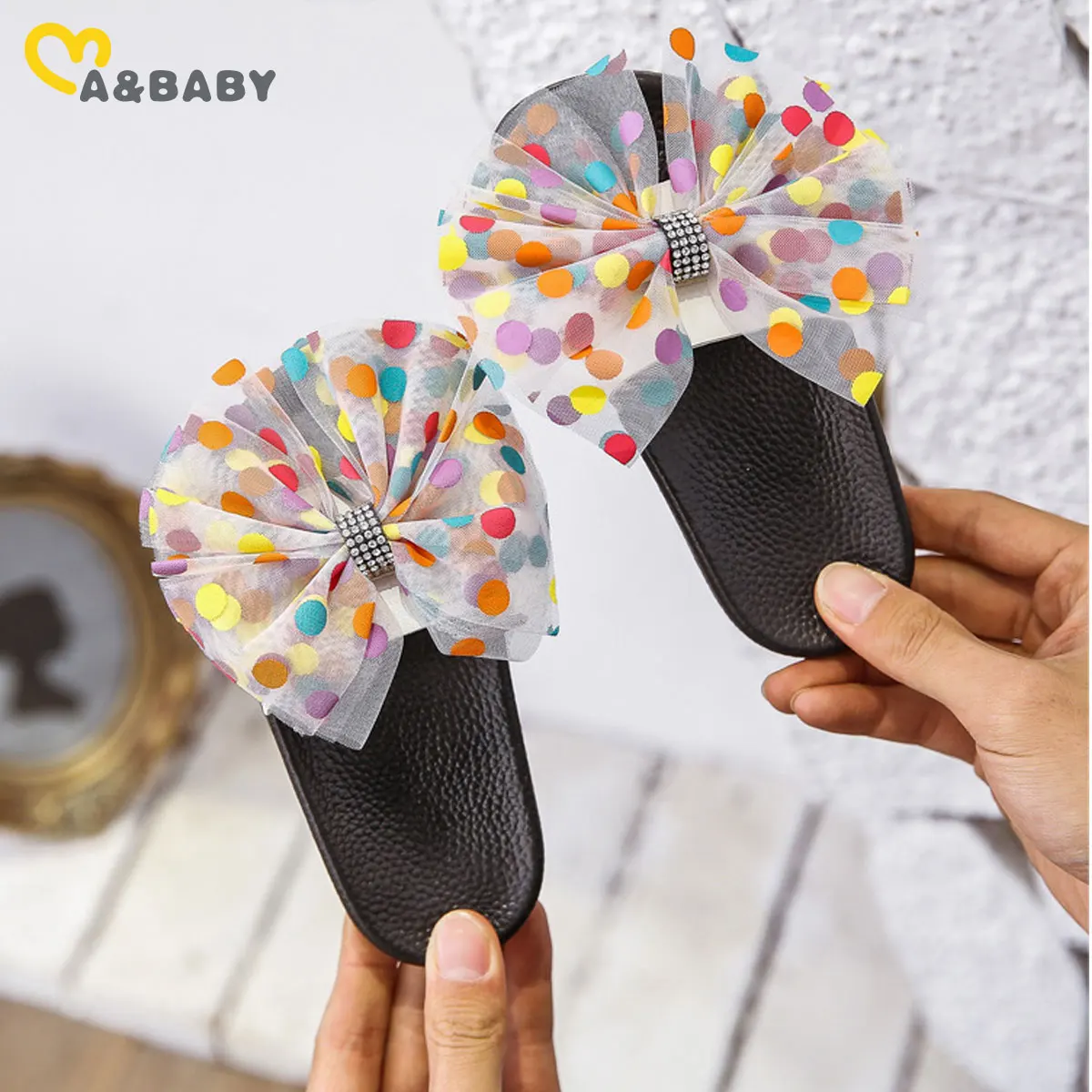 

Ma&Baby 2-8Years Summer Toddler Kid Girls Newborn Infant Baby Girls Bow Shoes Cute Dot Pu Leather First Walkers For Baby Girl