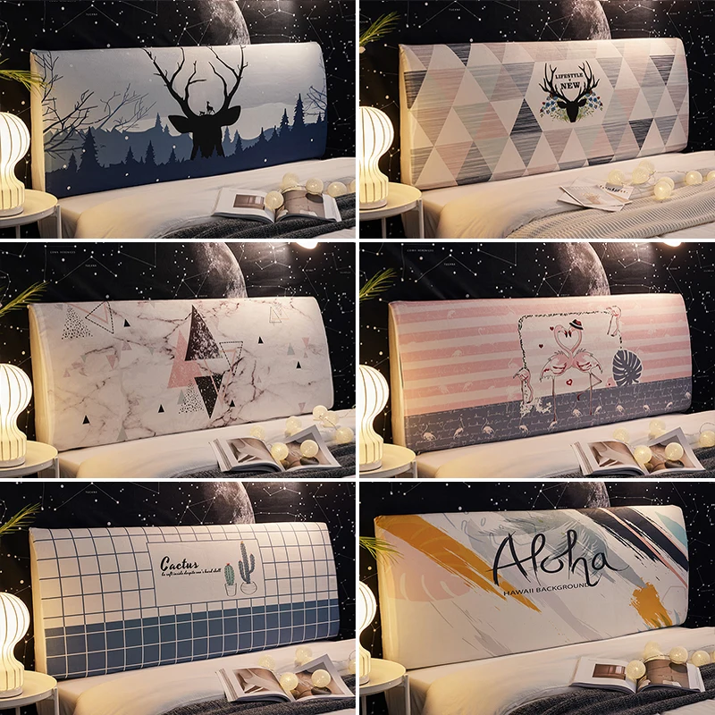 Печатные Эластичный все включено кровать головных уборов чехол на спинку