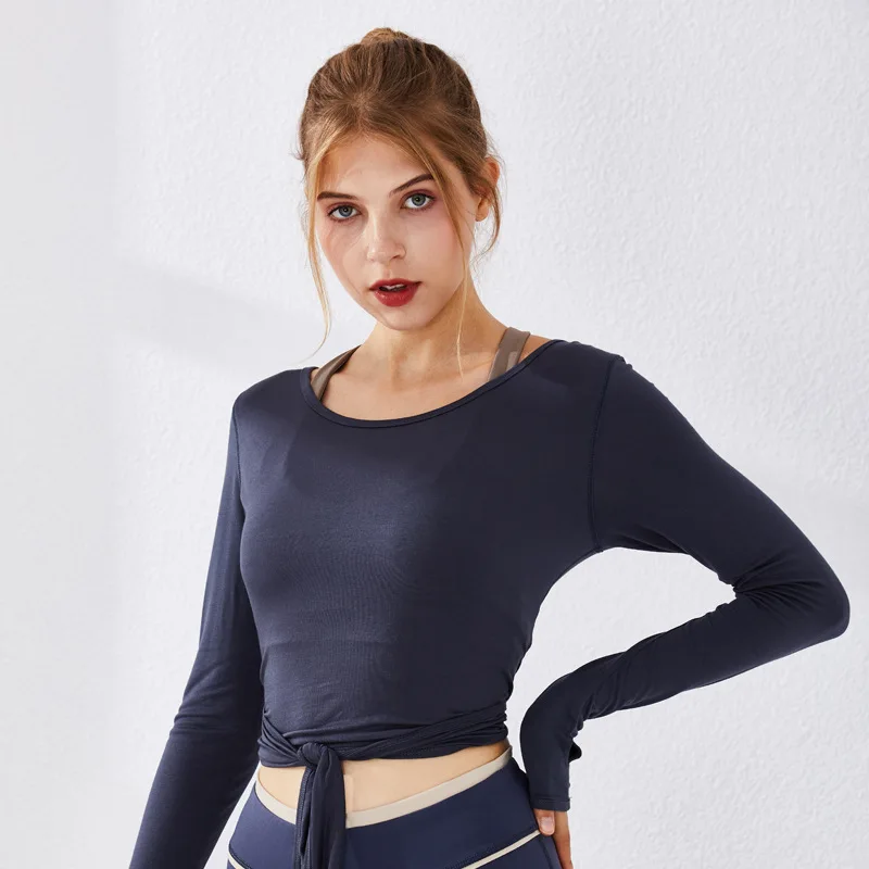 Сексуальные женские спортивные футболки для занятий фитнесом йогой топы