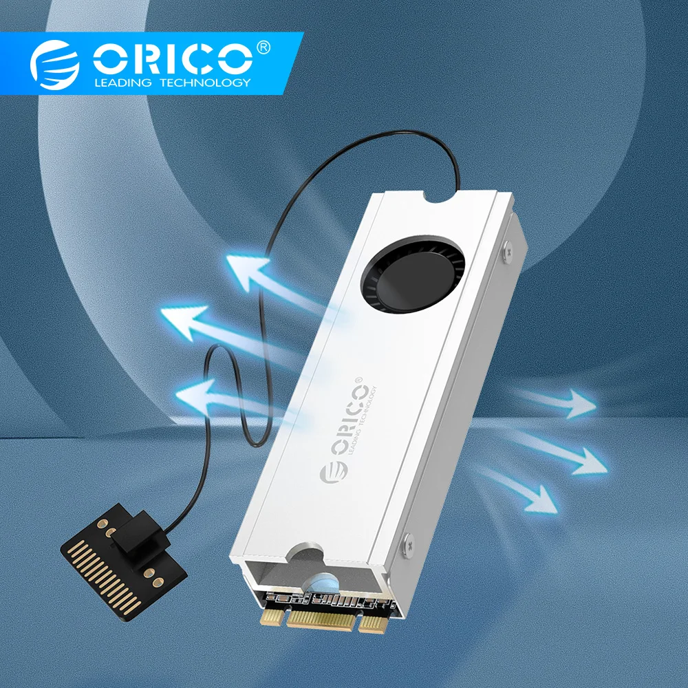 ORICO Heatsink Heat Dissipation With 50cm SATA 15Pin 5V Power Supply Cable for M.2 NGFF 2280 PCI-E NVME SSD Cooling Heat Sink