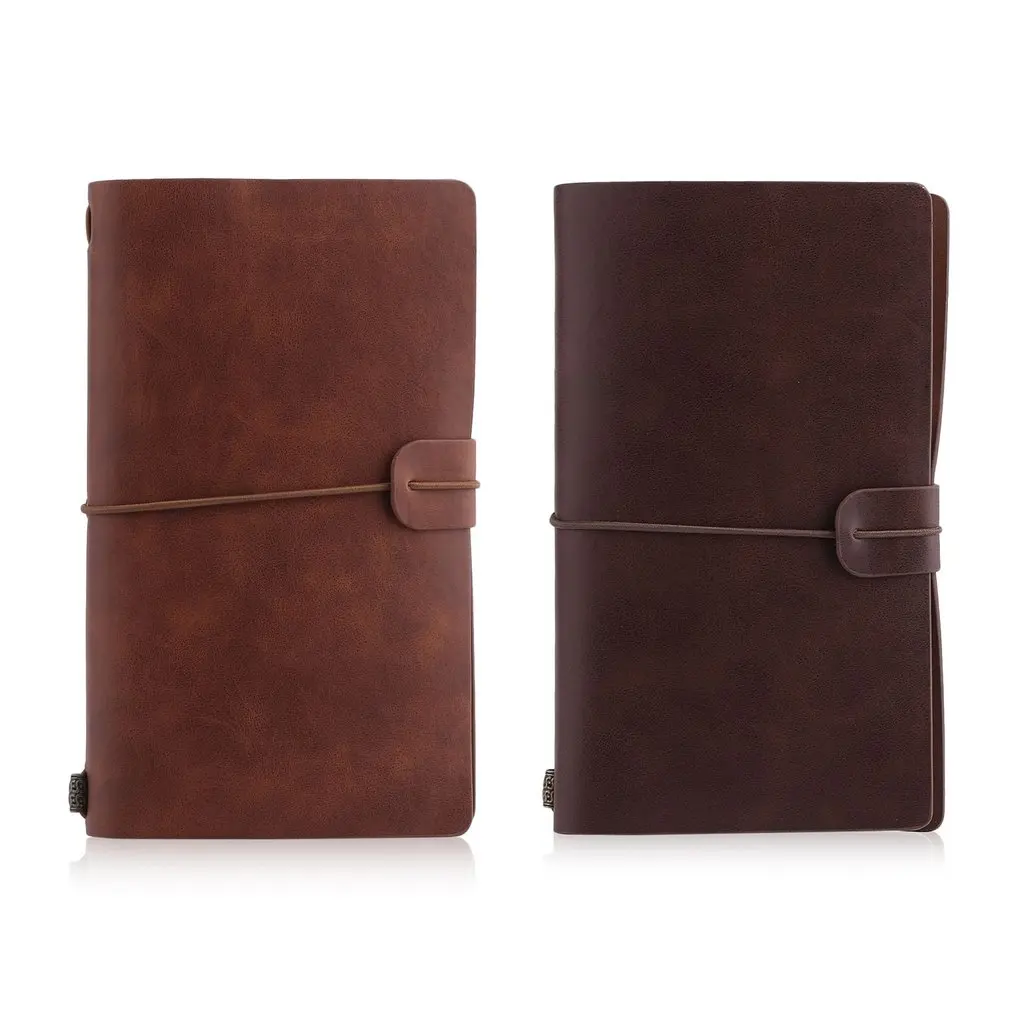 Vintage Hardcover Notebook Spiral Faux Leather Dairy Note Book School Office Supply For Students Business Notebooks Making Notes