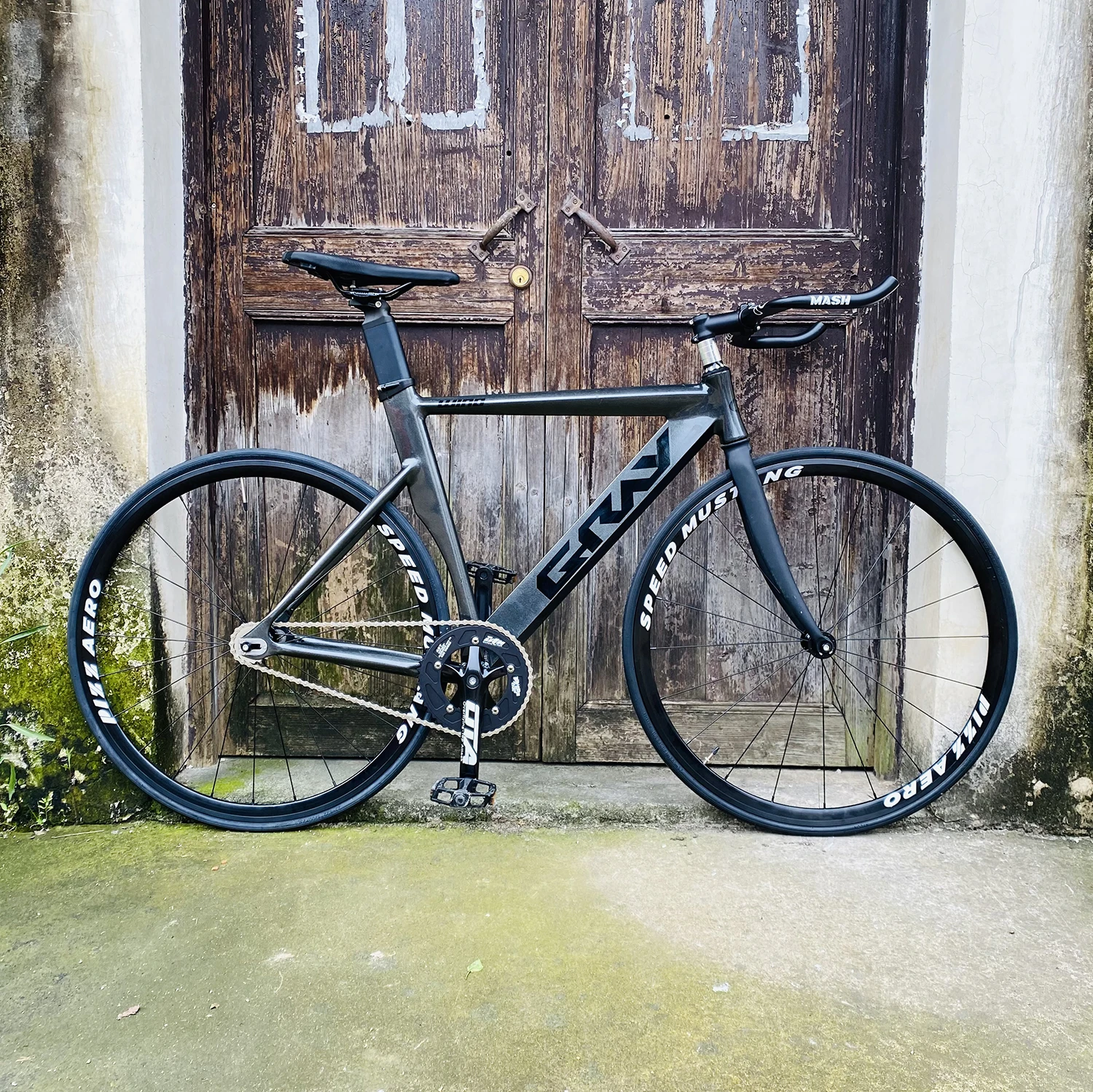 

Серый Трековый велосипед, рама из алюминиевого сплава, 52 см, фиксированный велосипед 700C, Односкоростной велосипед из алюминиевого сплава с ...