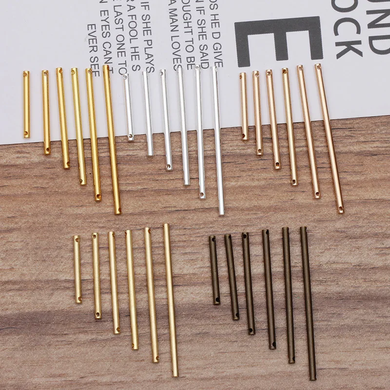 

100 шт 35x2 мм 4 цвета Позолоченные цилиндрические длинные подвесные соединители DIY серьги аксессуары для изготовления ювелирных изделий