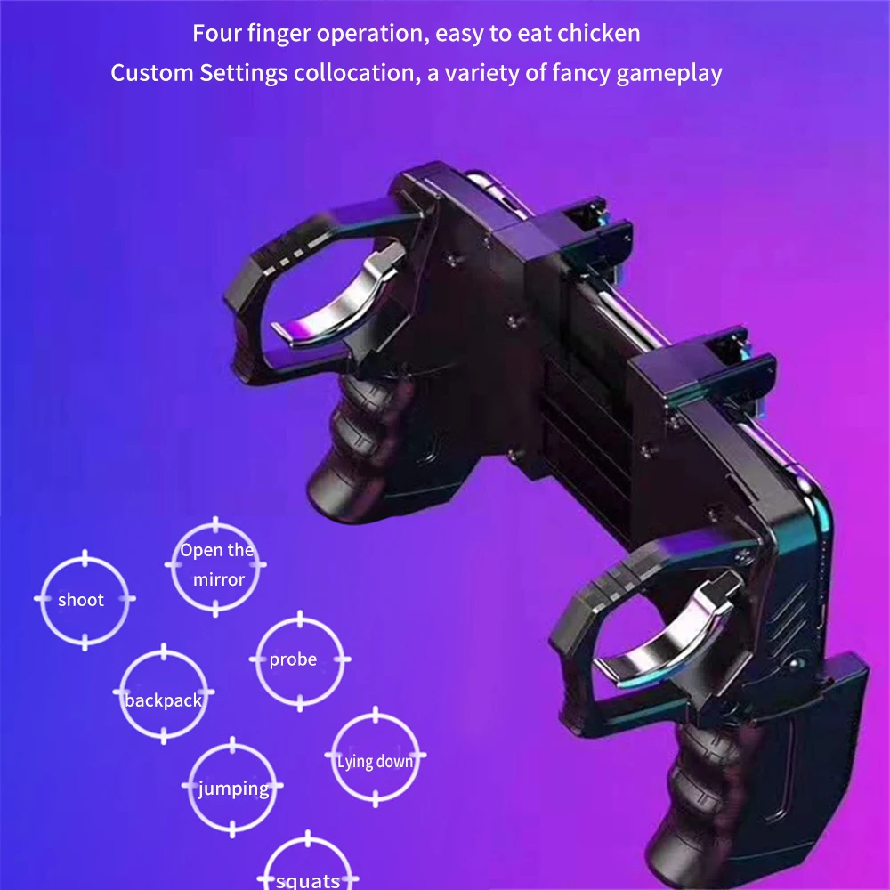 

New Grip-type Auxiliary Button Handle Mobile Game Controller Gamepad Trigger Shooter Joystick Mobile Game Auxiliary Game Handle