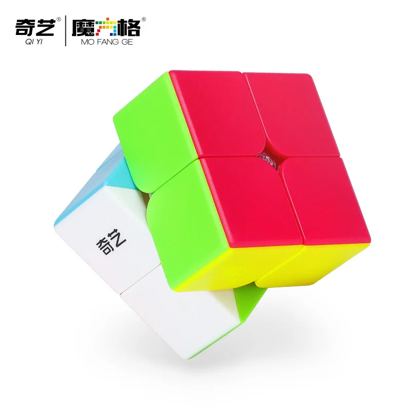 

Новинка Qiyi Qidi S2 2x2x2 магический куб без наклеек Mofangge 2x2 карманная скоростная головоломка кубики Обучающие антистрессовые игрушки для детей