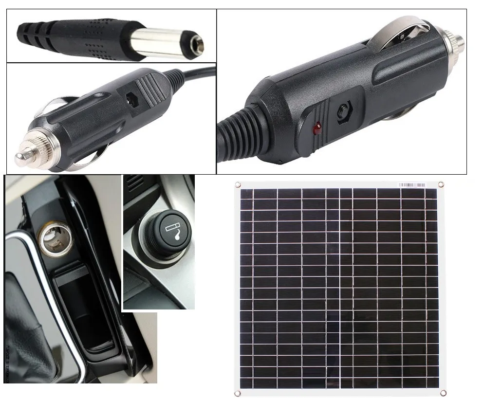 20 Вт гибкий водонепроницаемый модуль солнечной панели зарядное устройство 10 а 12