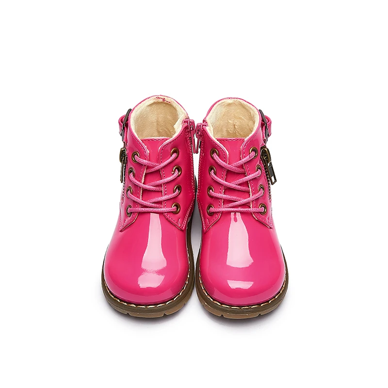 SandQ/детские ботинки Ботильоны на молнии для мальчиков Модная черная обувь с