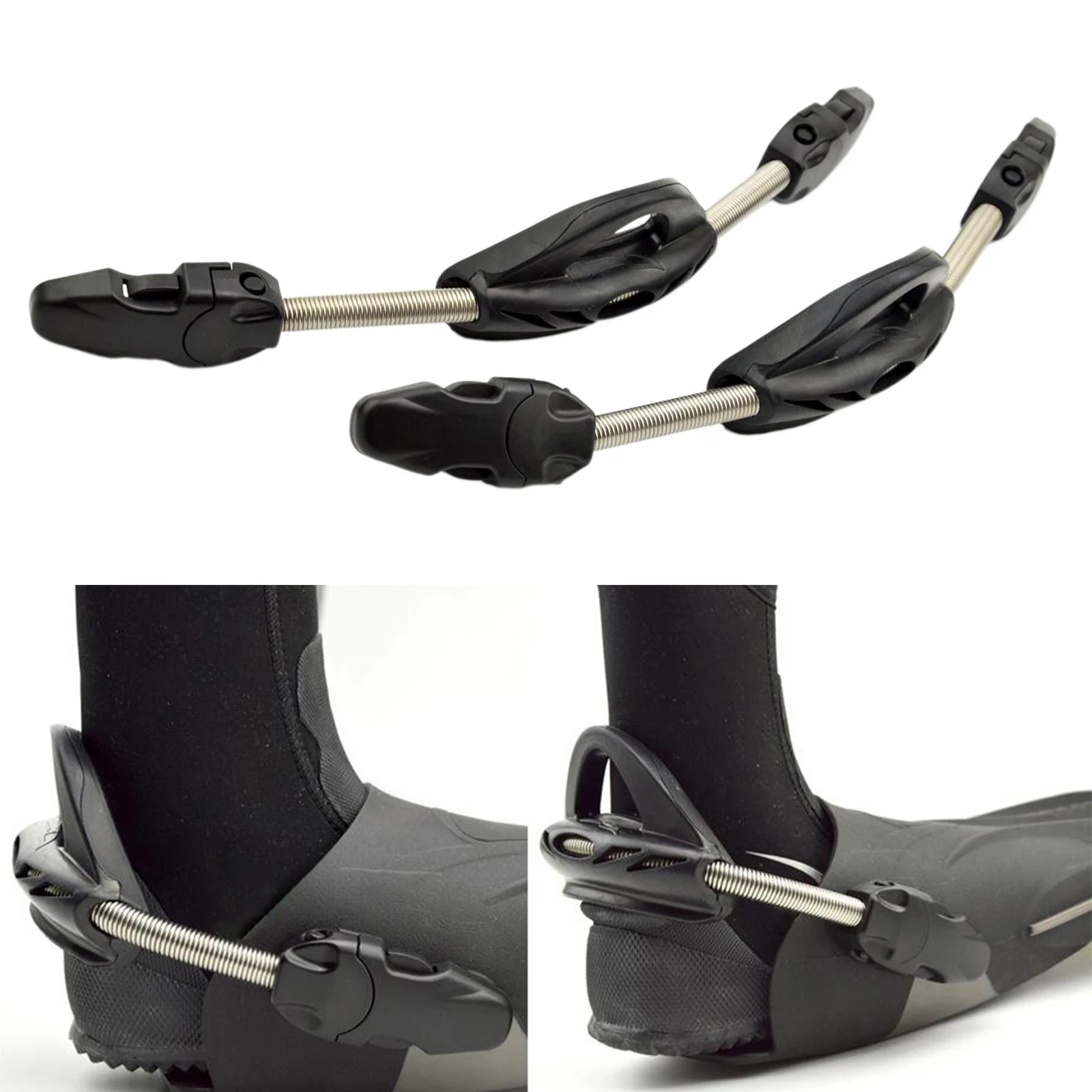 

Snorkeling Fin Spring Heel Strap Adjustable Diving Open-Heel Straps