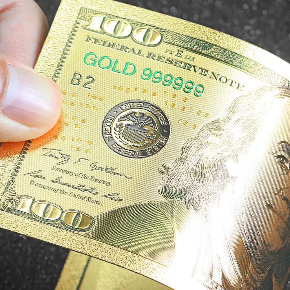 Памятная монета в подарок 1 миллион долларов США старая банкнота 24k позолоченная