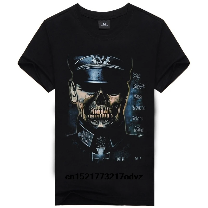 Мужская футболка Взрывозащищенная немецкая марка Ss модная с принтом скелета