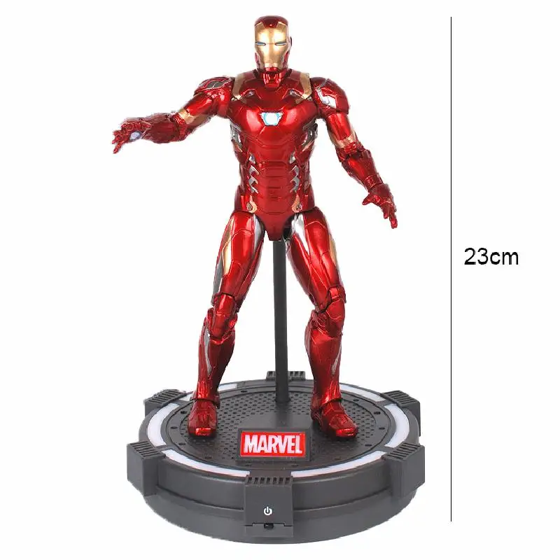 

Disney Marvel Super Heroes Avenger Alliance 23cm Doll Luminous Platform Base Hulk Captain America Action Figure Toys Kid Boy