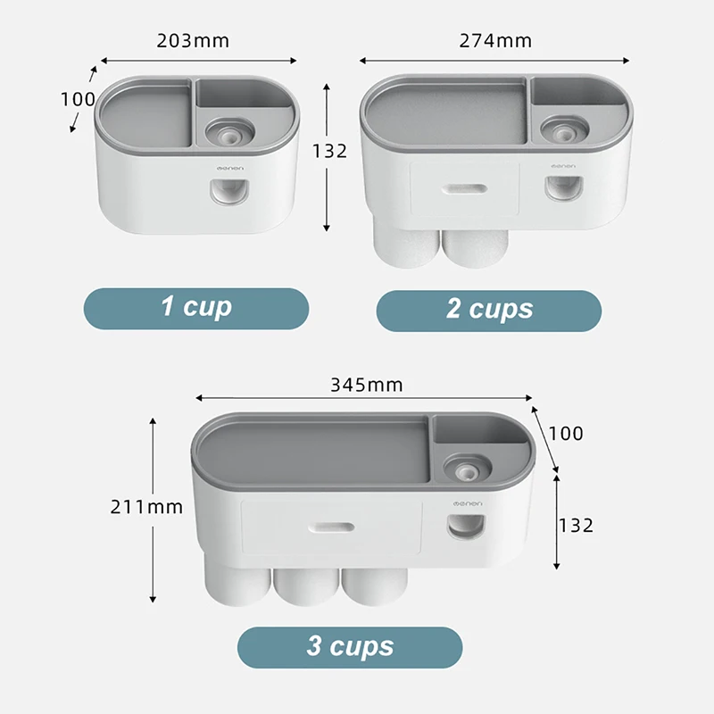Настенный магнитный держатель для зубных щеток водонепроницаемый выдавливатель