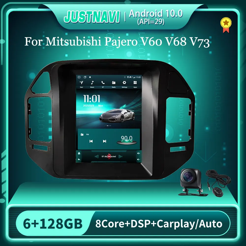 Автомобильное радио 6G 128G для Mitsubishi Pajero V60 V68 V73 1999-2006 Carplay мультимедийный плеер в
