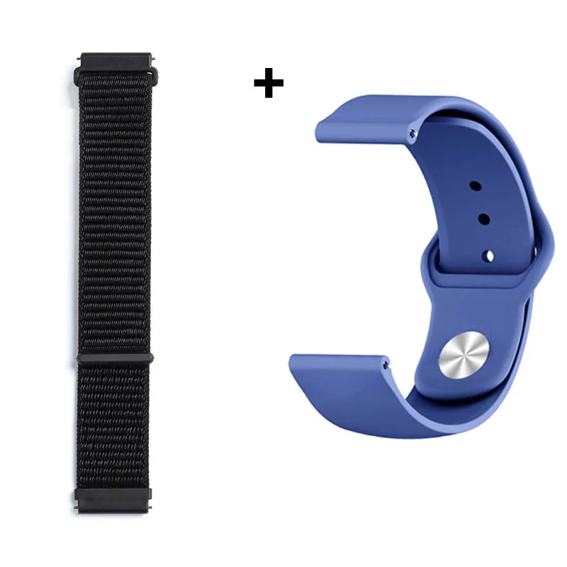 20 мм Браслет Для Xiaomi Huami Amazfit Bip нейлоновый ремешок для часов GTS силиконовый