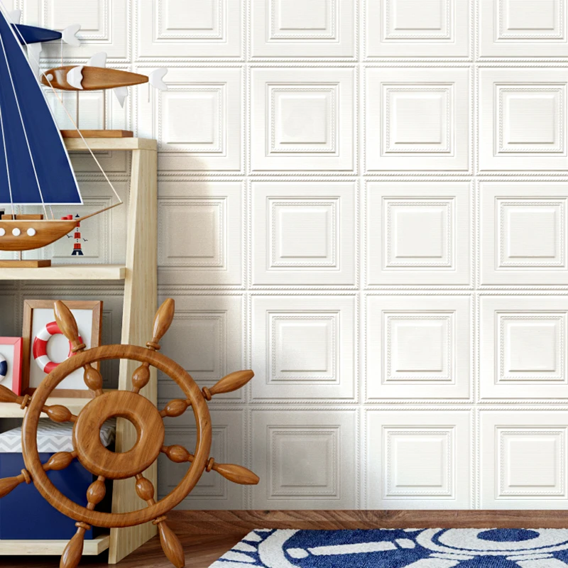 12pcs self adhesive foam wallpaper 3d wall panel living room 3d wall stickers bedroom kids room brick papers home decoration free global shipping