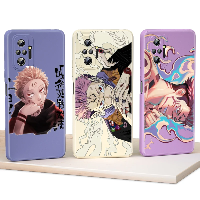 

Anime Jujutsu Kaisen For Xiaomi Redmi Note 11 10 10S 10T 9 9S 9T 8 8T 7 7S 6 5 Pro Max Plus 5G Liquid Silicone Phone Case