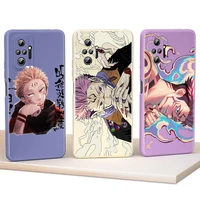 anime jujutsu kaisen for xiaomi redmi note 11 10 10s 10t 9 9s 9t 8 8t 7 7s 6 5 pro max plus 5g liquid silicone phone case