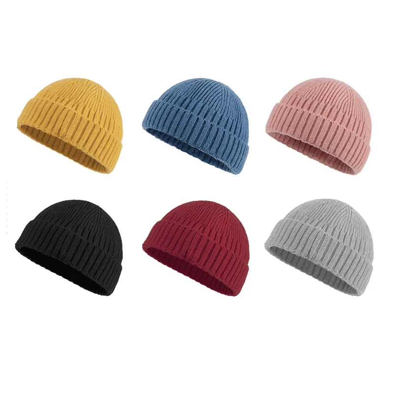 

Camel Knit Unisex Beanie Hat Ribbed Knitted Cuffed Winter Hat Short Beanie Casual Solid Warm Skullcap Baggy for Adult Men Women