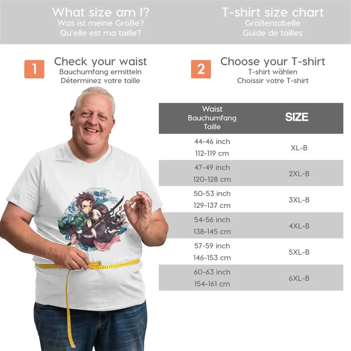 

Anime Fans Kamado Tanjirou 3 mens Tee Soft and comfortable Short sleeveRound neck T-shirt