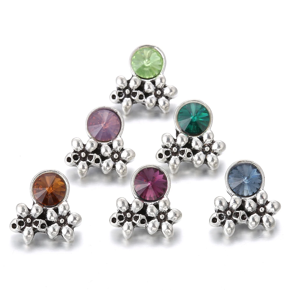 10 шт./лот высокое качество 12 мм оснастка ювелирное изделие горный хрусталь цветок