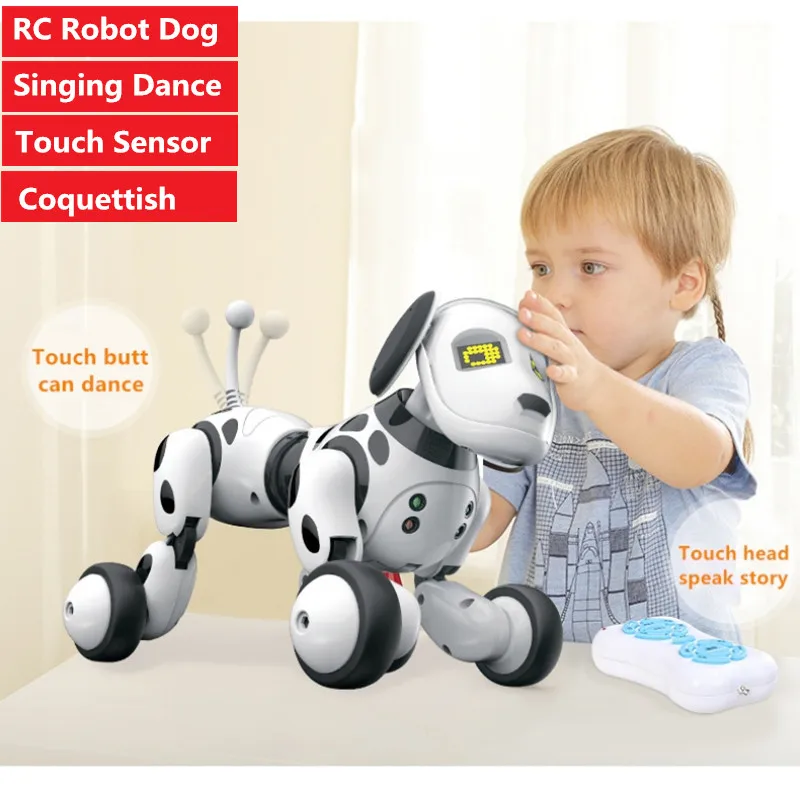 

Детская развивающая игрушка умный радиоуправляемый робот собака может говорить история пение танцы ходьба Высокая симуляция моча кокетли...
