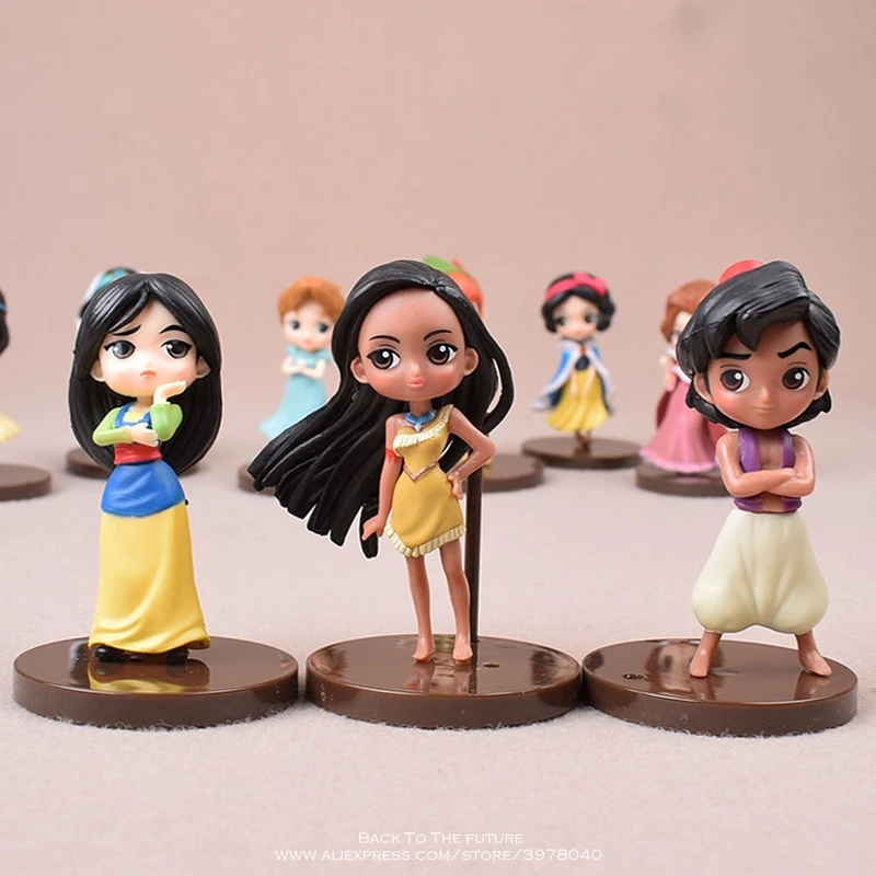 Экшн-фигурка Disney Аладдин жасмин Моана принцесса 9 шт./компл. 7 5 см коллекционная