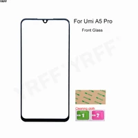 1pcs phone outer glass for umi umidigi a5 pro no mobile touch screen front glass panel repair parts