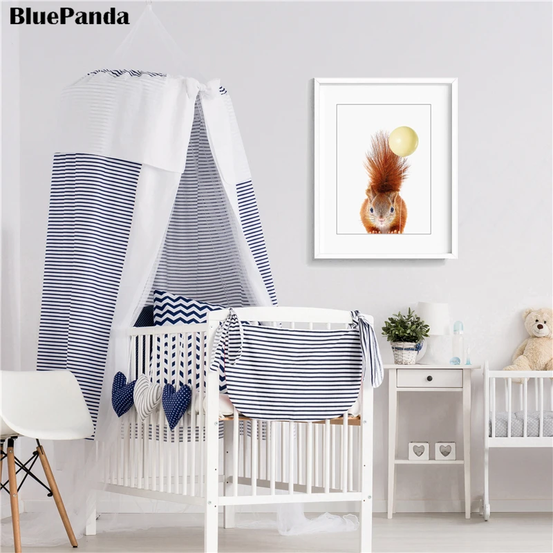 Белка Животные скандинавские стены минималистичный художественный детский