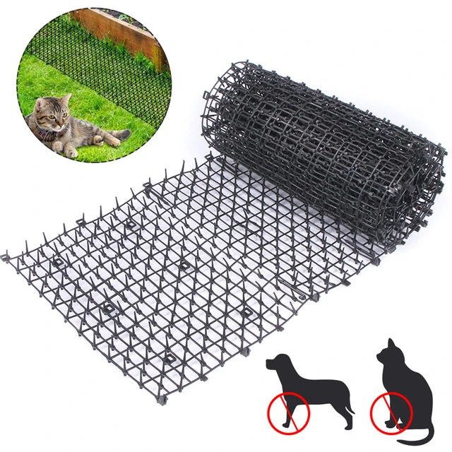 4M Garden Cat Scat Mats Cats Net Anti-Cat Dogs Repellent Mat Prickle Strips Keep Cats Away Safe Plastic Spike Thorn Pets Supply