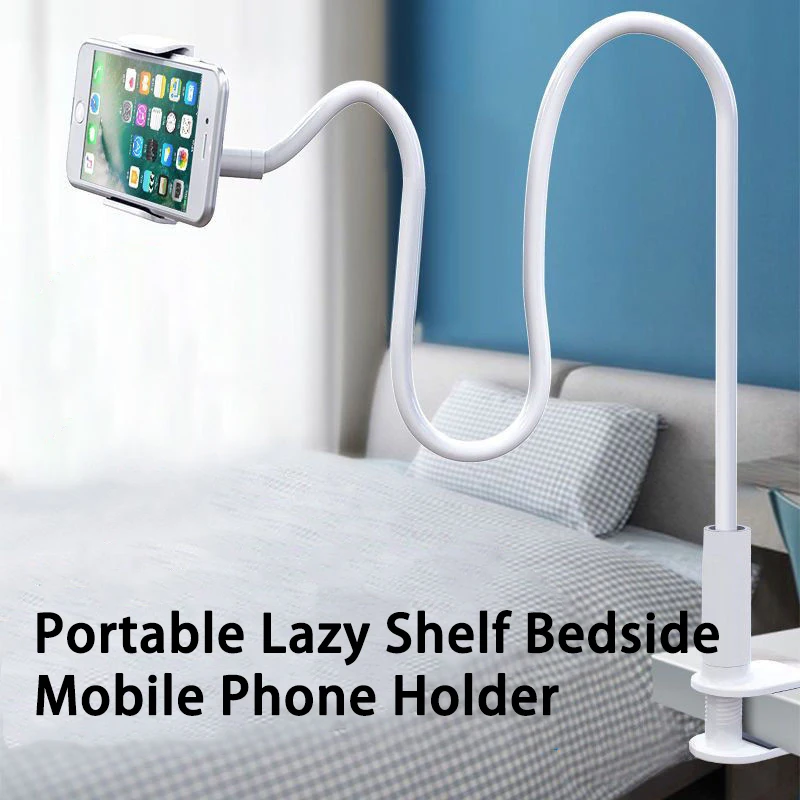 

Flexible 360 Clip Holder For Xiaomi Iphone 12 Pro Max Lazy Bed Desktop Bracket Mount Stand Holder Flexible Gooseneck Long Arms