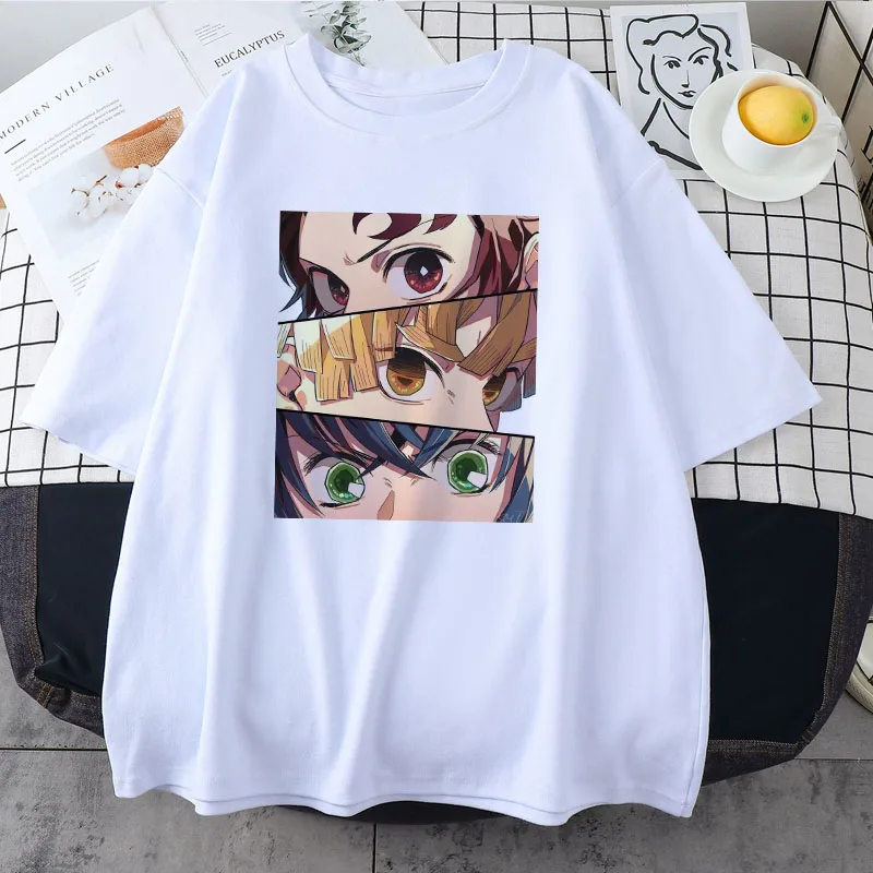 Лидер продаж футболка в стиле японского аниме хип-хоп свободная с коротким