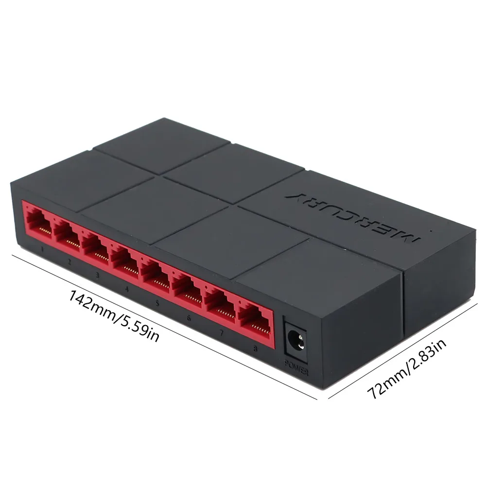 

8 Ports Gigabit Desktop Switch Compact 1000Mbps Ethernet Lan Hub Full/Half Duplex Exchange Plug & Play Network Quiet Switch