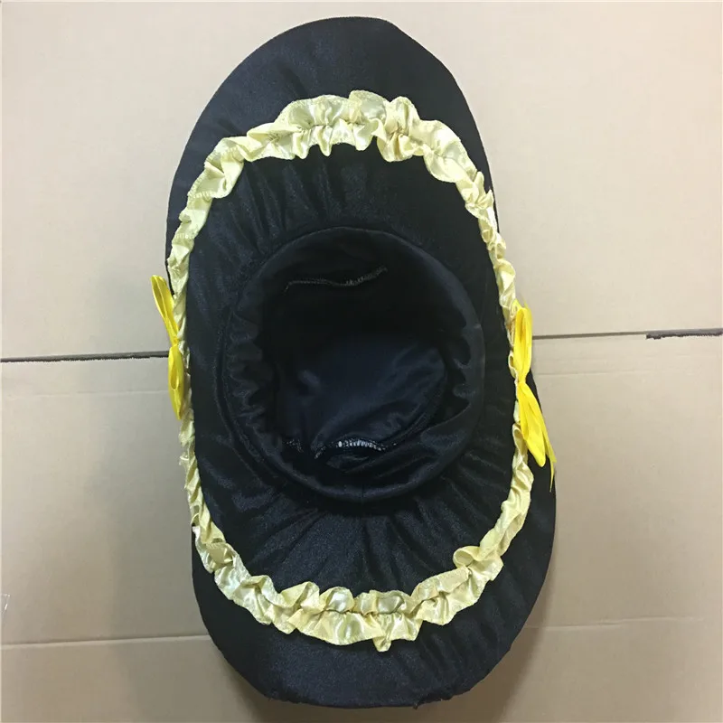 Прямая поставка Черная кружевная пиратская шляпа для женщин Вельветовая на