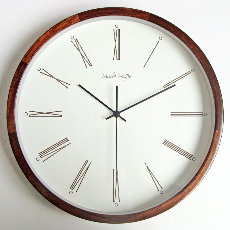 Современные деревянные настенные часы Ретро бесшумные скандинавские потертые