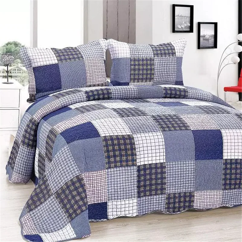 Online Set Trapunta Biancheria Da Letto Copriletto Trapuntato E Federa Patchwork Copripiumino Copriletto In Stile Europeo