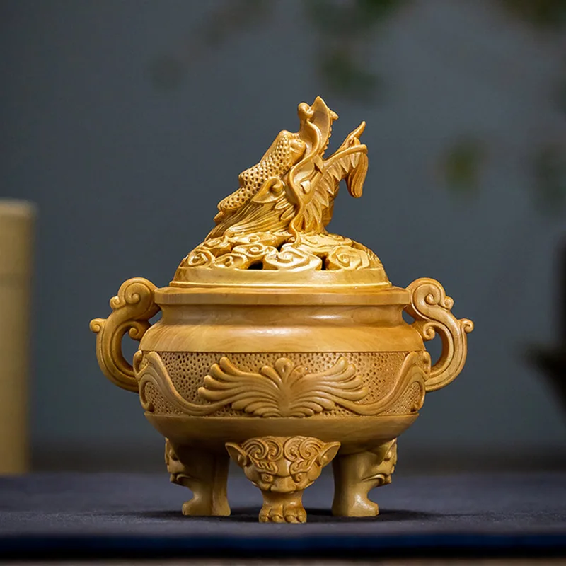 

Скульптура из самшита 8 см, натуральное дерево, традиционная китайская талисман, коллекция фэн-шуй, коллекция Lucky Zen, смеситель для курильниц...