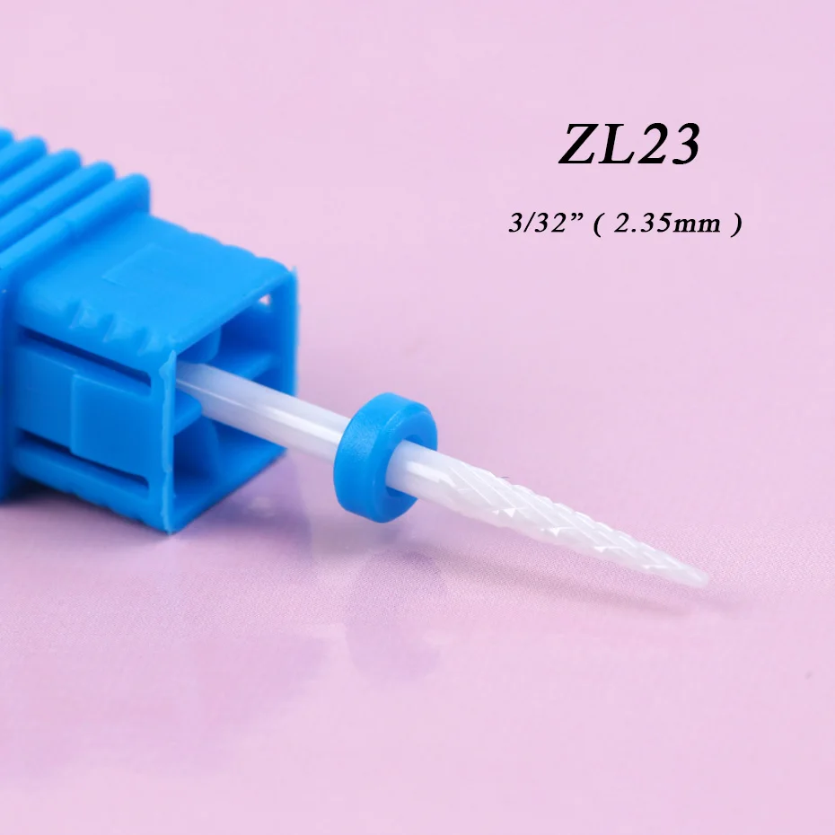 ZL23 1 шт. керамические фрезы для электрических ногтей сверла алмазные фрезы твердосплавные фрезы УФ-гель для удаления маникюрных инструментов BEZL01-25 - Цвет: ZL23