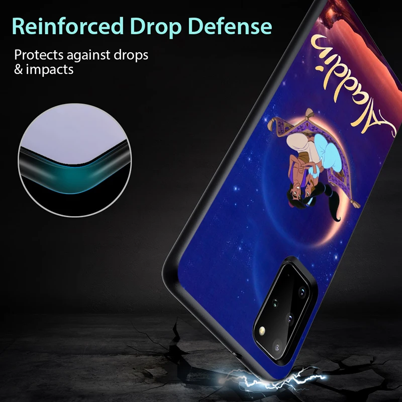 

Disney Aladdin art for Samsung Galaxy S21 S20 FE Ultra Lite S10 5G S10E S9 S8 Plus Black Soft Phone Case