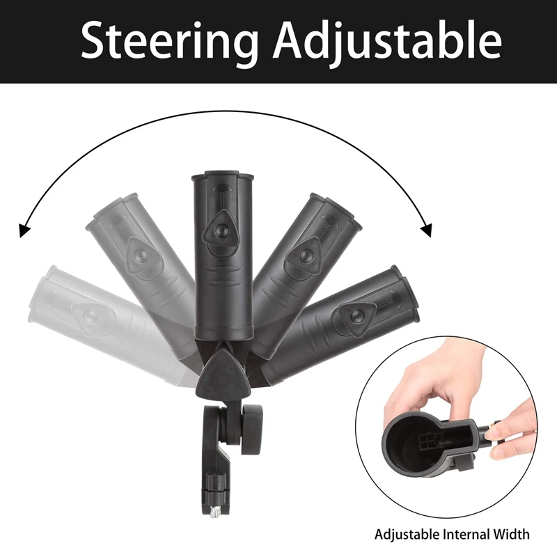 Universal Golf Trolley Umbrella Holder Adjustable Rotatable 3 Size Clips Stand for Buggy Baby Stroller Pram Cart | Спорт и