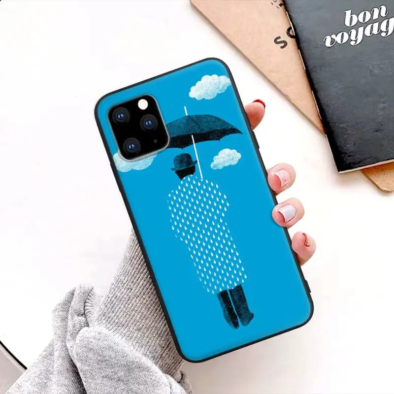 

Rene Magritte Black Silicone Mobile Phone Case Cover For Huawei P9 P10 P20 P30 P40 Lite Pro P Smart 2019 2020