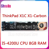 kefu x1 carbon for lenovo thinkpad x1 x1c laptop motherboard ddr3 hm87 intel integrated 48 4ly26 021 i5 4200u 90 days 8gb