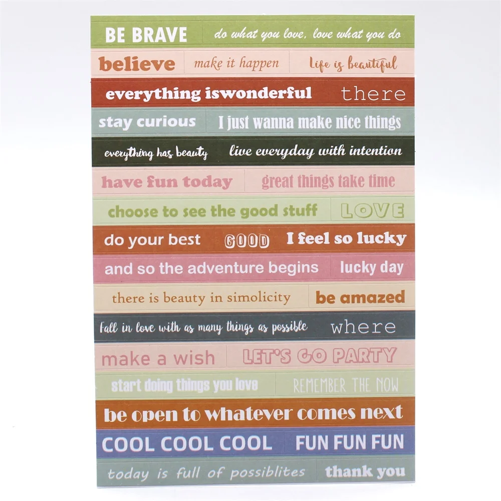 8 шт цвета наклейки со словами для скрапбукинга DIY