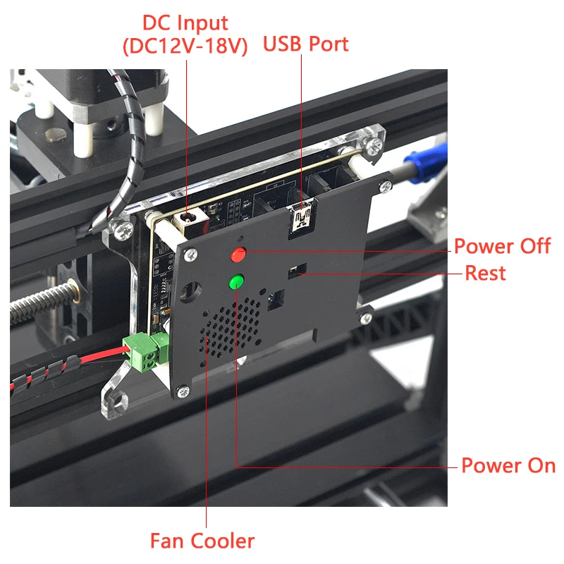 

New CNC 2418 with ER11 Engraving Machine with GRBL Working Area 24x18x4.5cm Three Axis Pcb Pvc Milling Wood Router Machine