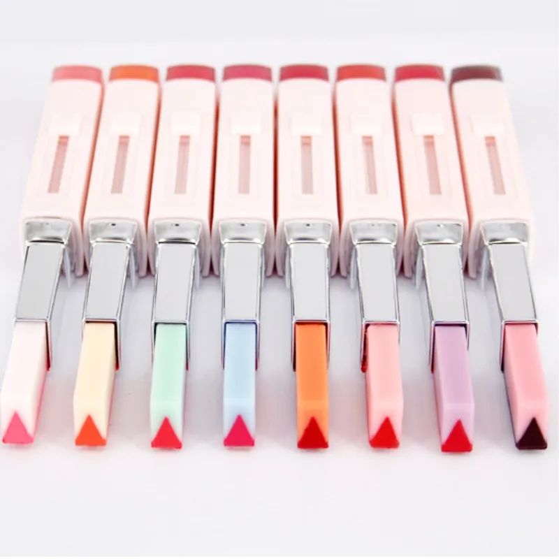 1 шт. профессиональная двухцветная губная помада с двойным градиентом