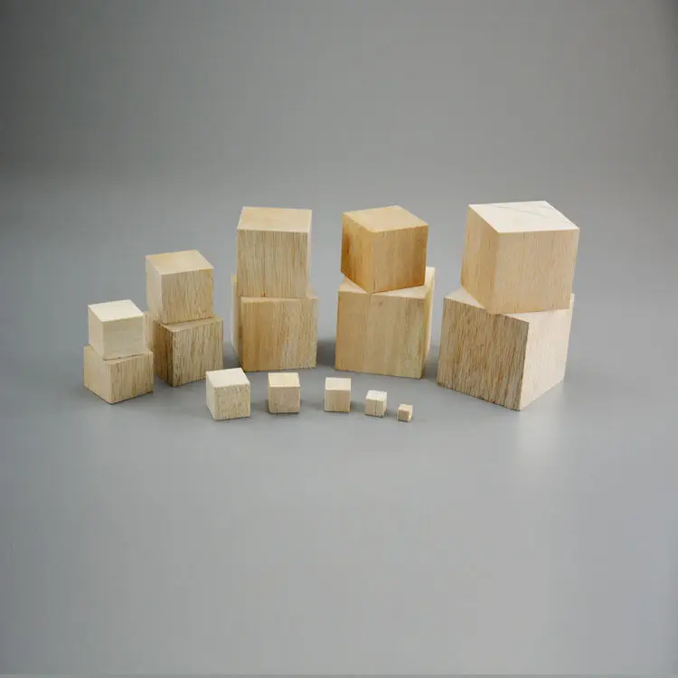 Натуральный деревянный блок Balsa необработанные деревянные кубики DIY различные