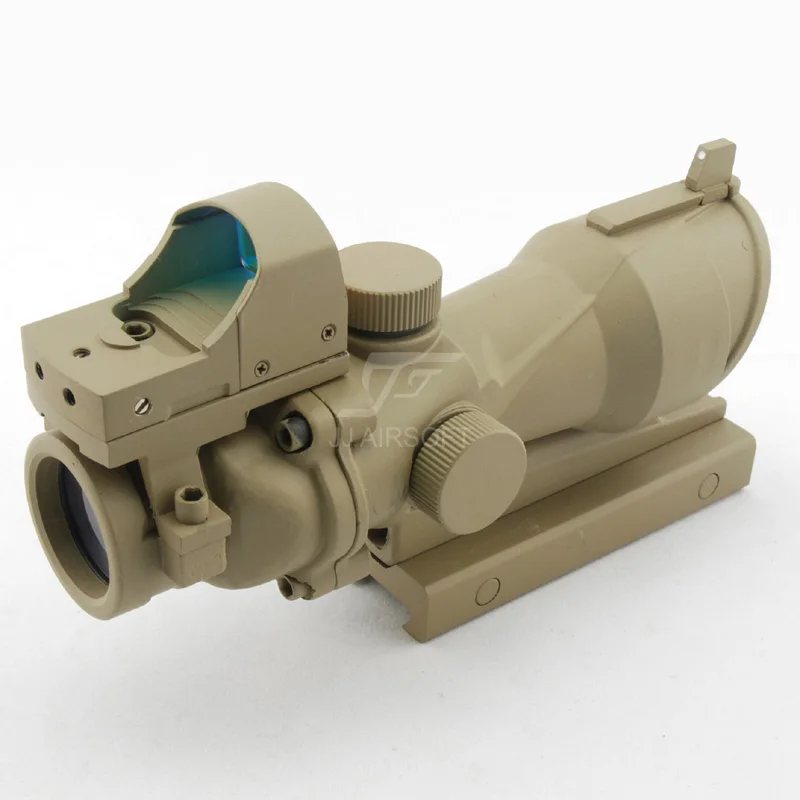 JJ страйкбол ACOG Стиль 4x32 прицел с доктором мини красный точка света сенсор
