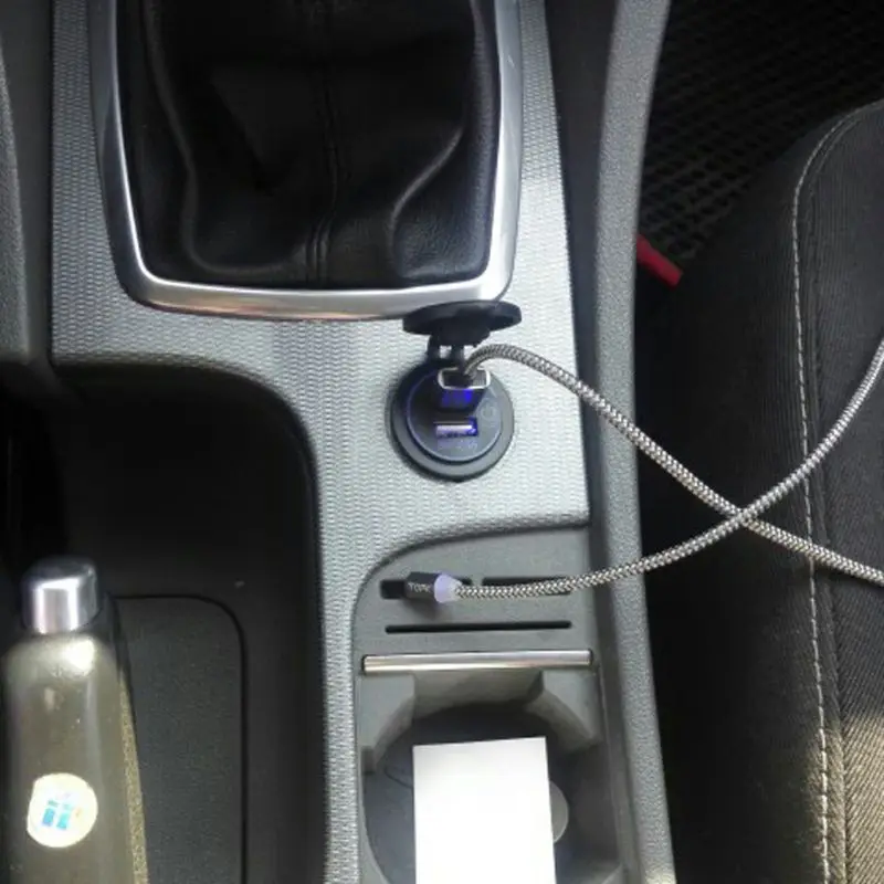 12 В 24 в двойной USB 2.4A светодиодный вольтметр автомобильное зарядное устройство адаптер с сенсорным выключателем